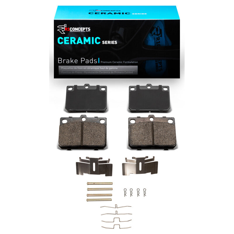 R1 Concepts R1 74-87 Dodge Colt Front Ceramic Pads & Hardware Kit