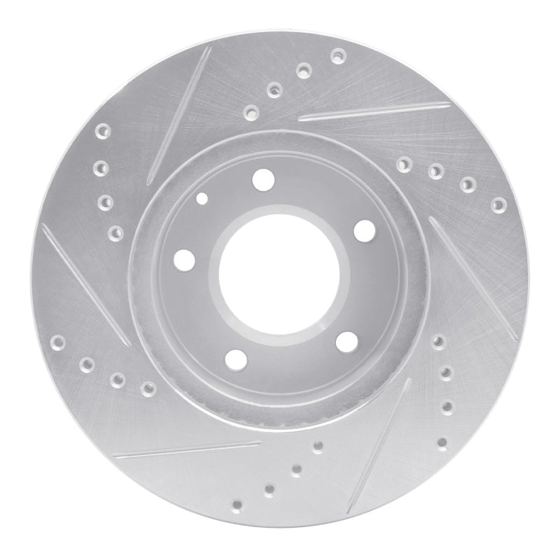 R1 Concepts R1 92-95 Mazda MPV Front Right Drilled & Slotted Silver Brake Rotor