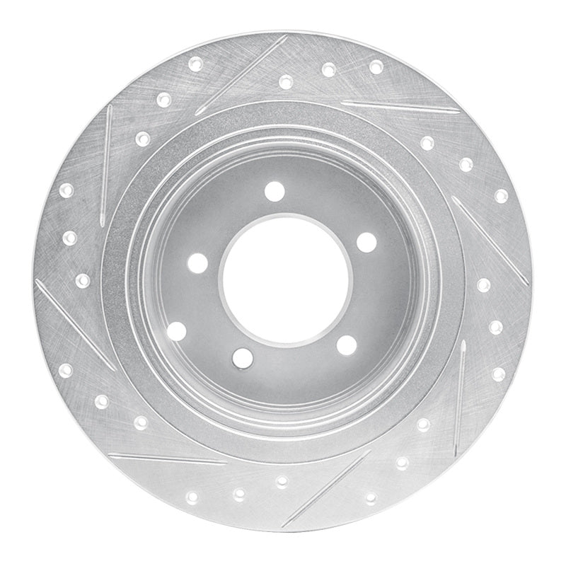 R1 Concepts R1 07-17 Chrysler SEBRING Rear Right Drilled & Slotted Silver Brake Rotor