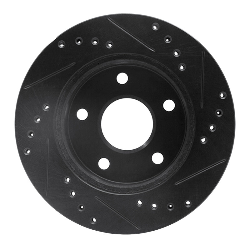 R1 Concepts R1 90-97 Ford AEROSTAR Right Front Drilled & Slotted Black Brake Rotor