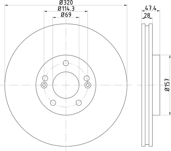 Mintex MDC2343 Brake Disc