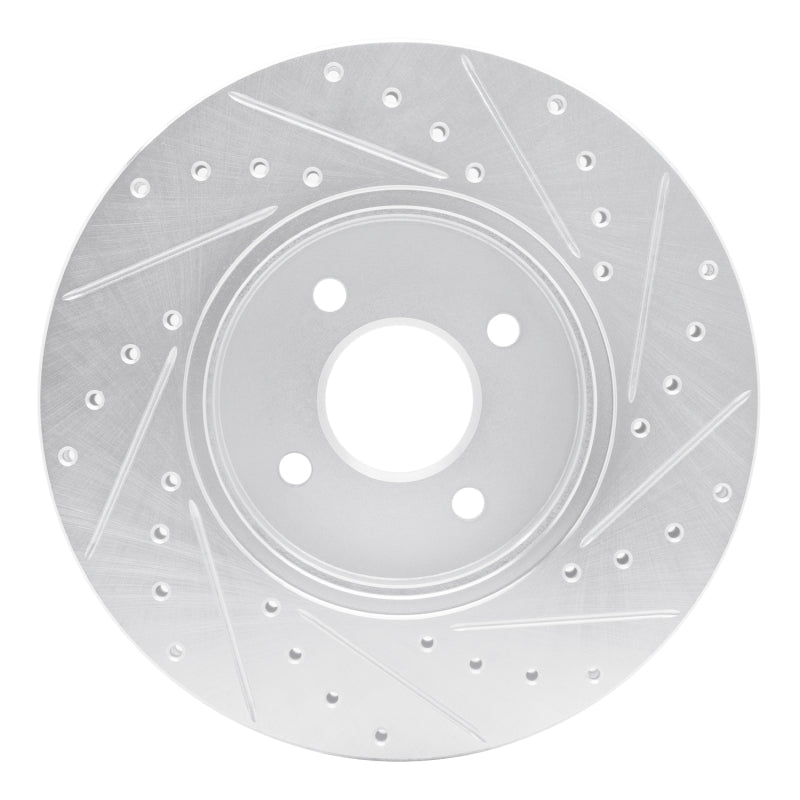 R1 Concepts R1 02-04 Ford Focus Front Left Drilled & Slotted Silver Brake Rotor
