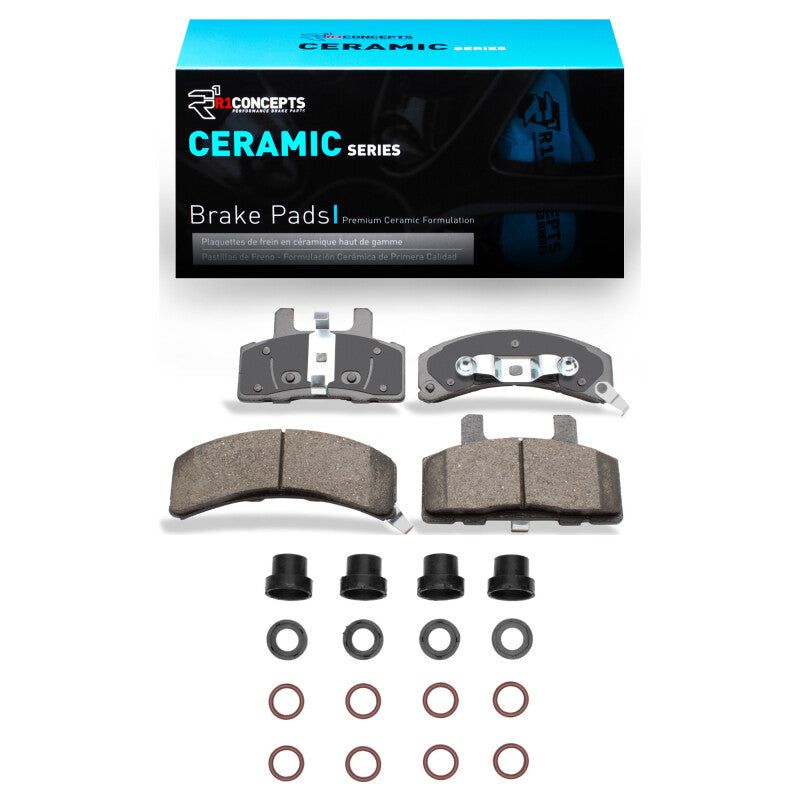 R1 Concepts R1 1988-2002 Cadillac Escalade Front R1 Ceramic Pads & Hardware Kit