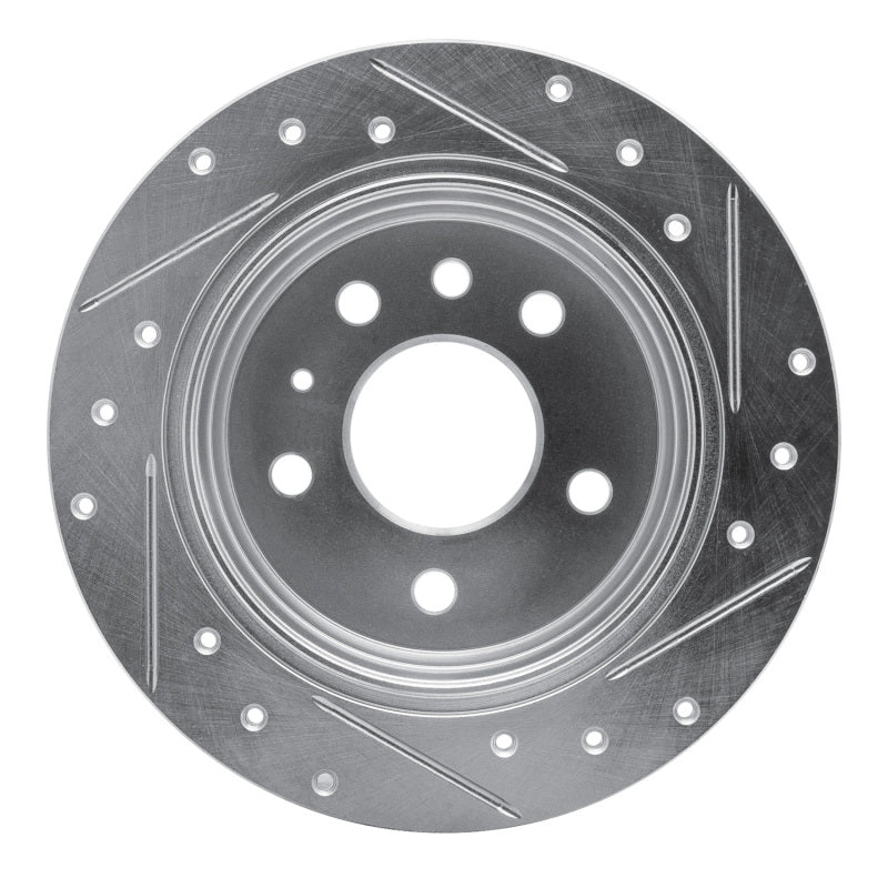 R1 Concepts R1 94-96 Saab 900 Rear Left Drilled & Slotted Silver Brake Rotor
