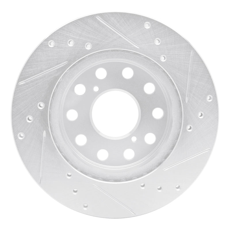 R1 Concepts R1 91-95 Toyota MR2 Rear Left Drilled & Slotted Silver Brake Rotor