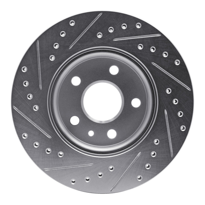 R1 Concepts R1 11-23 Chevrolet CRUZE (Mexico) Front Right Drilled & Slotted Silver Brake Rotor