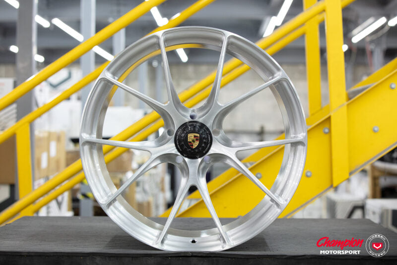 Vossen X Champion RS74 20X9.5 / ET38 / Brushed Gloss Clear Wheel / Centerlock / 911 Turbo 992 Front