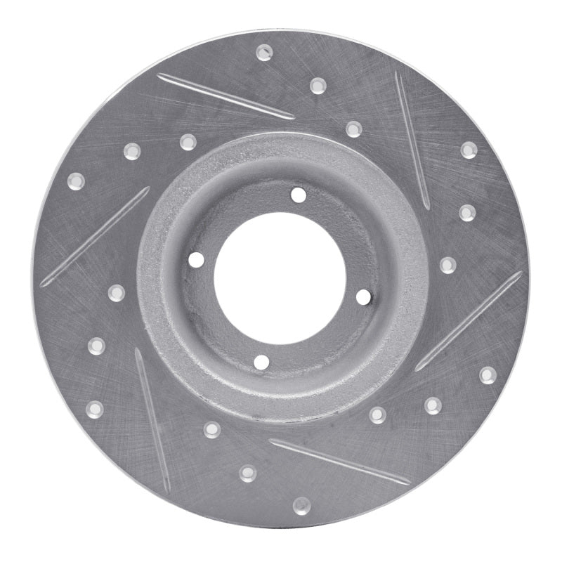 R1 Concepts R1 75-80 Triumph TR7 Front Left Drilled & Slotted Silver Brake Rotor