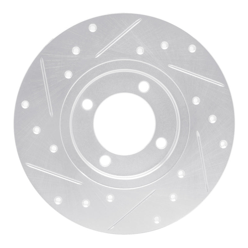 R1 Concepts R1 70-79 Toyota Celica Front Right Drilled & Slotted Silver Brake Rotor