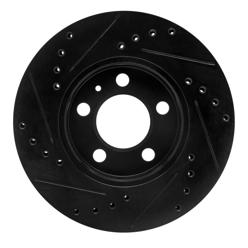 R1 Concepts R1 03-18 Volkswagen VENTO (Mexico) Front Right Drilled & Slotted Black Brake Rotor