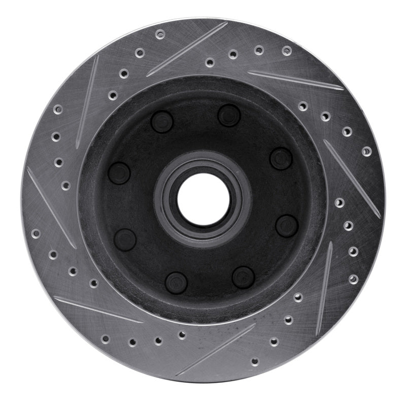 R1 Concepts R1 1986-1994 Ford E-250 Econoline Club Wagon Front Right Drilled & Slotted Silver Brake Rotor