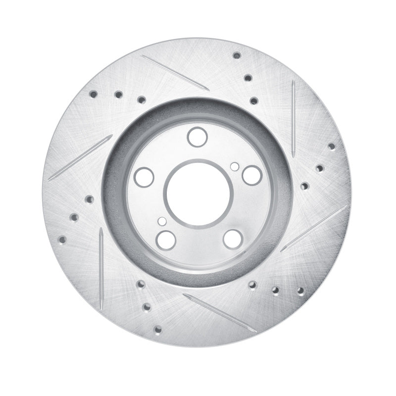 R1 Concepts R1 10-17 Lexus CT200H Front Left Drilled & Slotted Silver Brake Rotor
