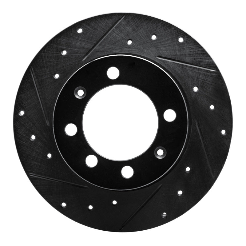 R1 Concepts R1 69-87 Saab 900 Front Left Rear Left Drilled & Slotted Black Brake Rotor