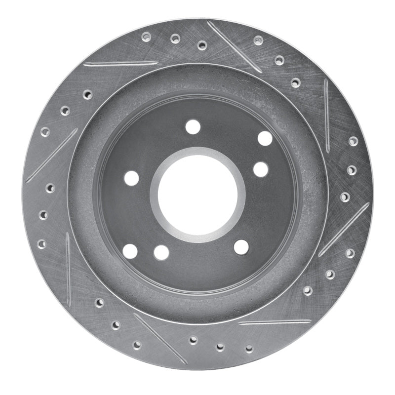 R1 Concepts R1 84-87 Chevrolet Corvette Rear Left Drilled & Slotted Silver Brake Rotor