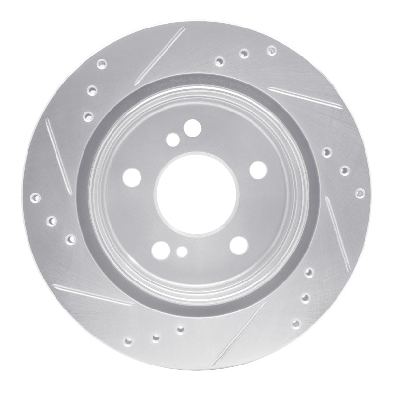 R1 Concepts R1 92-94 Mercedes-Benz E500 Rear Right Drilled & Slotted Silver Brake Rotor
