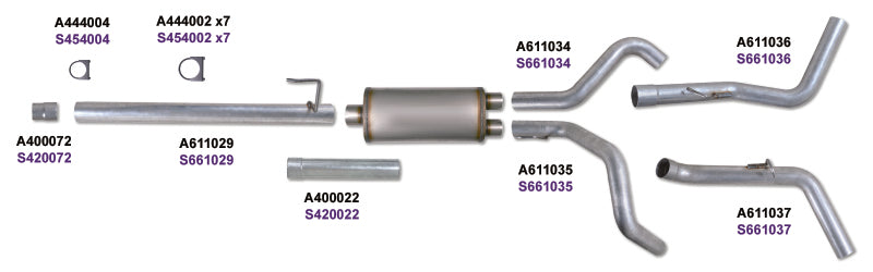 Diamond Eye Performance Diamond Eye KIT 3in Catback DUAL GAS AL FORD 5.4L F150 04-08