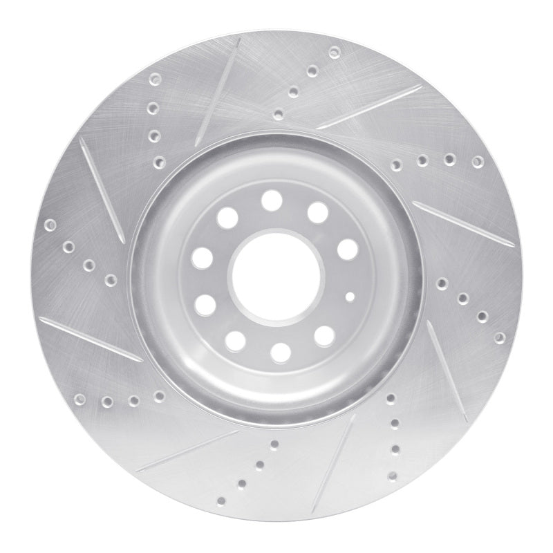 R1 Concepts R1 2012-2025 Audi TTS Quattro Front Right Drilled & Slotted Silver Brake Rotor