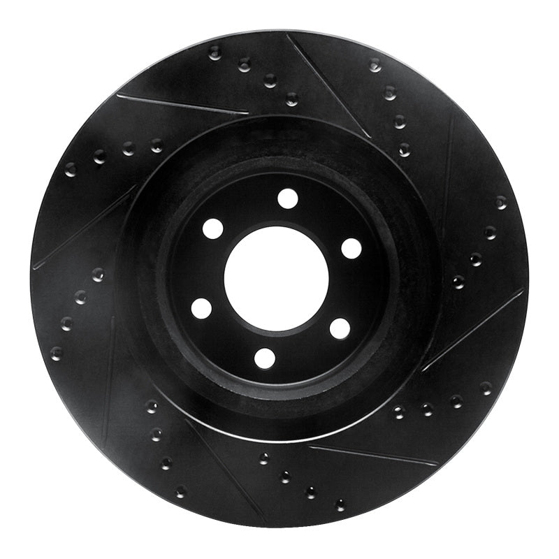 R1 Concepts R1 92-02 Dodge Viper Front Left Drilled & Slotted Black Brake Rotor