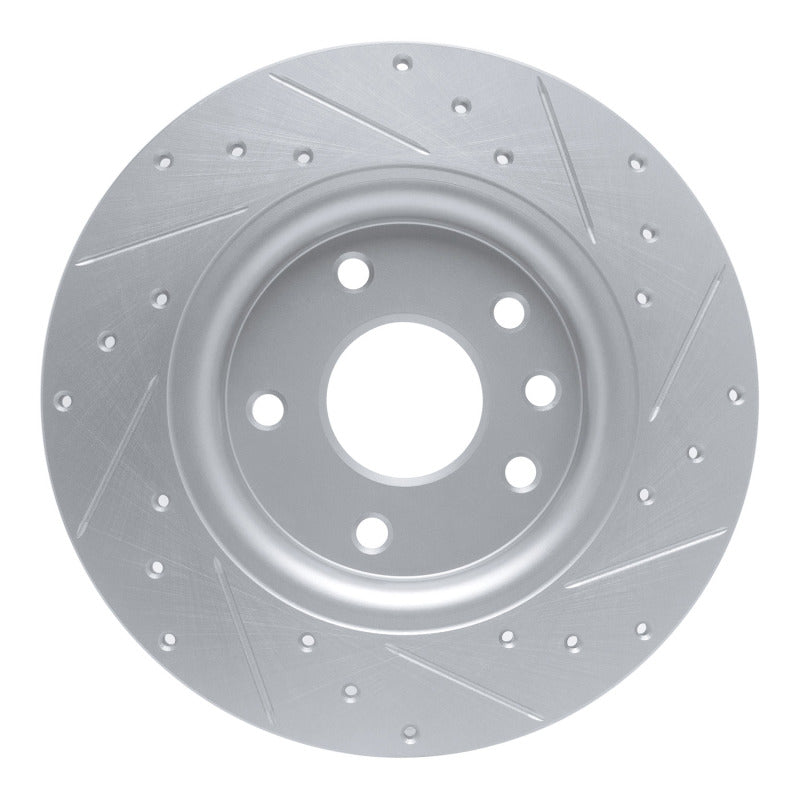 R1 Concepts R1 17-25 Chrysler Grand Caravan Rear Left Drilled & Slotted Silver Brake Rotor