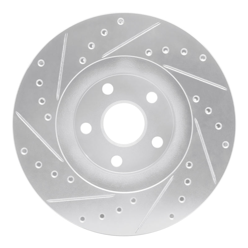 R1 Concepts R1 87-91 Lexus ES250 Front Right Drilled & Slotted Silver Brake Rotor
