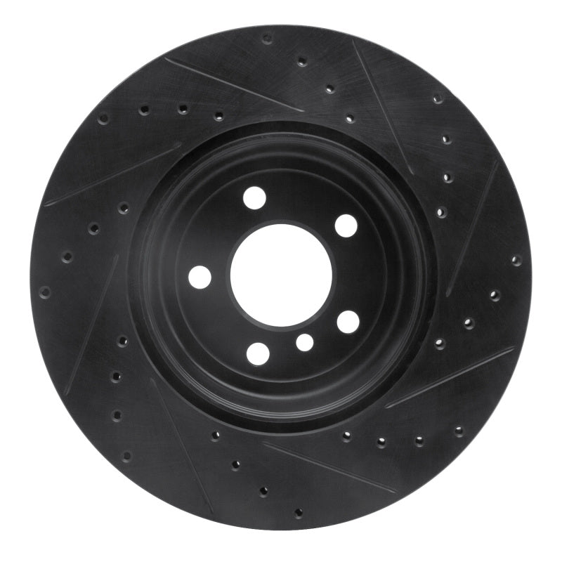 R1 Concepts R1 13-21 BMW 330I xDrive Sedan Rear Left Drilled & Slotted Black Brake Rotor