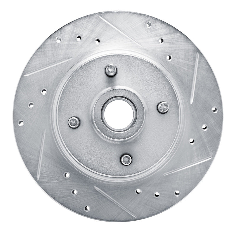 R1 Concepts R1 76-80 Buick SKYHAWK Front Right Drilled & Slotted Silver Brake Rotor