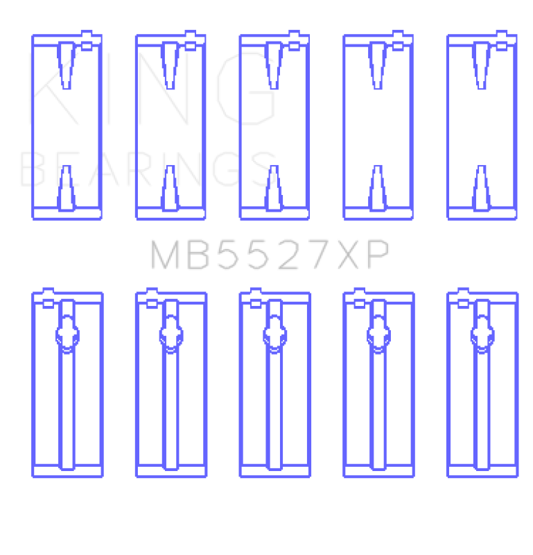 King Engine Bearings Toyota 4AGE/4AGZE 16V 1.6L Performance Main Bearing Set - Size STD