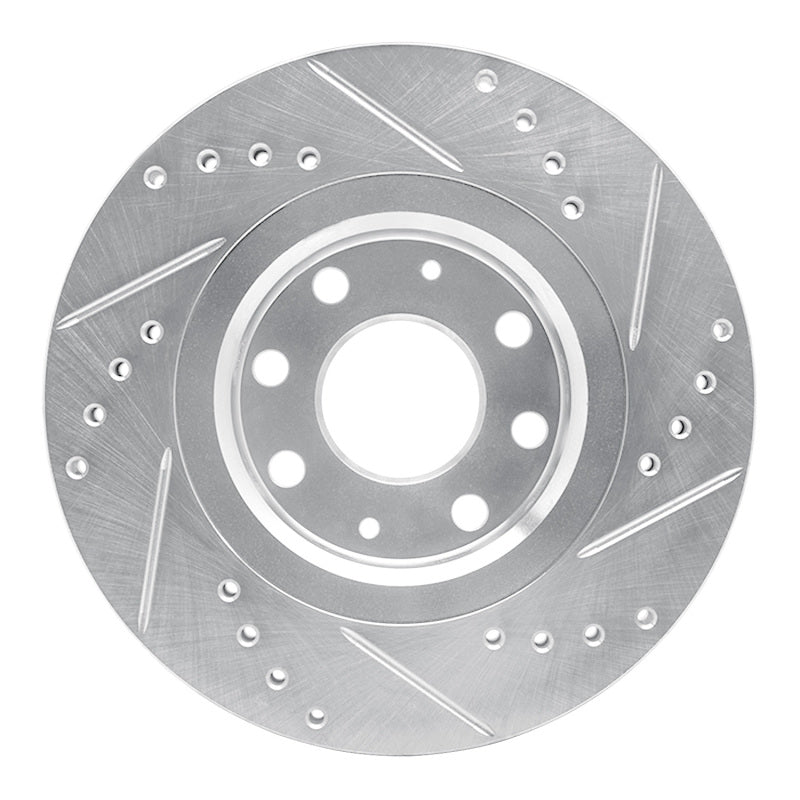 R1 Concepts R1 04-17 Chevrolet AVEO (USA/Canada) Front Left Drilled & Slotted Silver Brake Rotor