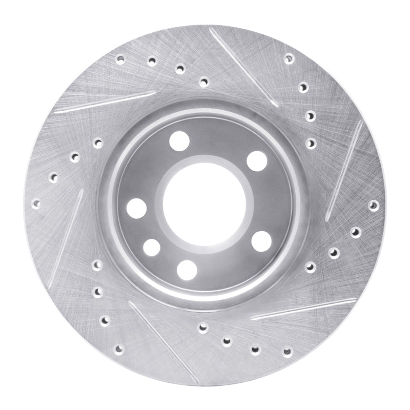 R1 Concepts R1 92-95 Volkswagen EuroVan Front Left Drilled & Slotted Silver Brake Rotor