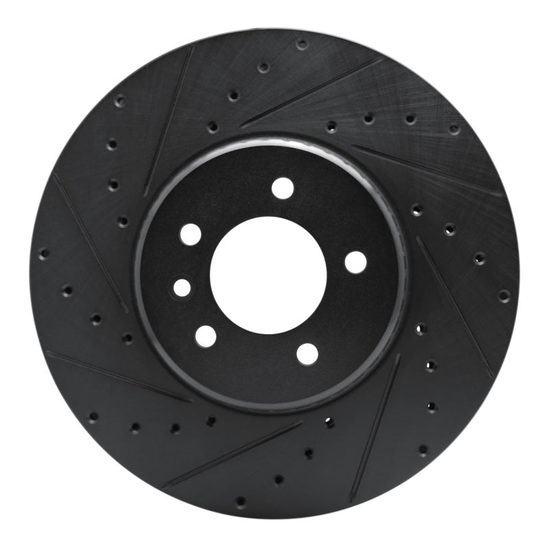R1 Concepts R1 20-25 Land Rover Defender 110 Front Left Drilled & Slotted Black Brake Rotor