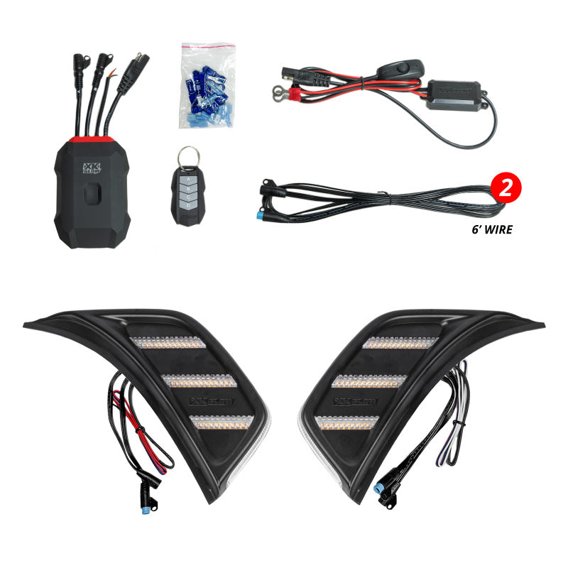 XKGLOW XK Glow XKmax Jeep Air Vent Light RGB+ Amber Turn & Running App Cntl