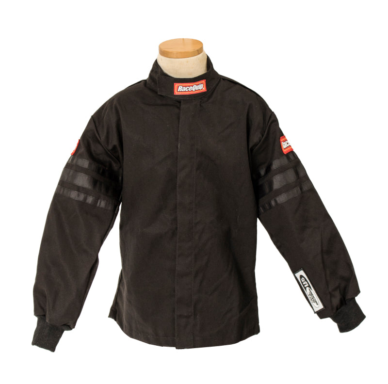 RaceQuip Black Trim SFI-1 JR. Jacket - Kids XSM