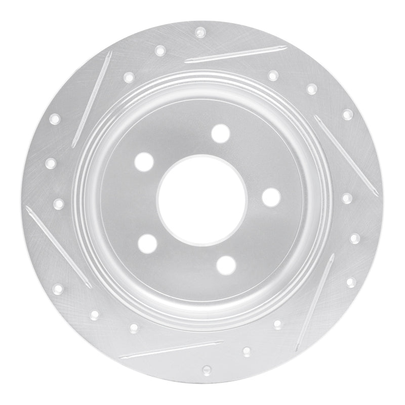 R1 Concepts R1 95-02 Ford Explorer Sport Rear Right Drilled & Slotted Silver Brake Rotor