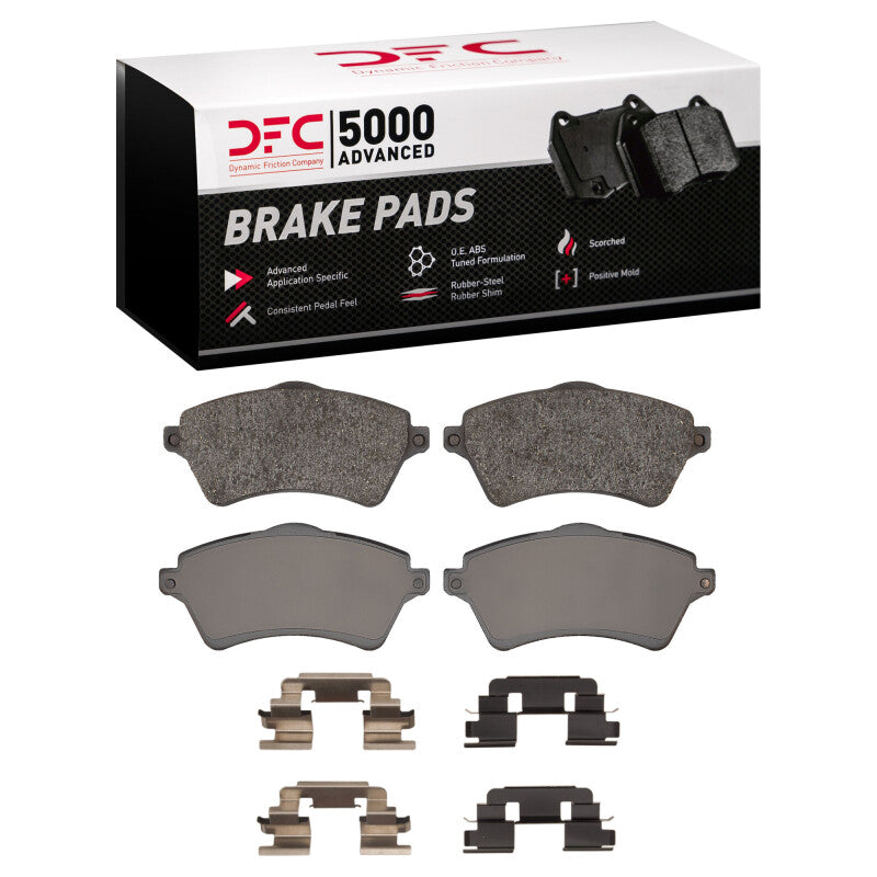 DFC 02-05 Land Rover Freelander Front 5000 Advanced Low Metallic Brake Pads and Hardware Kit