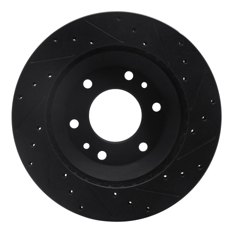 R1 Concepts R1 02-05 Buick Rainier Front Left Drilled & Slotted Black Brake Rotor