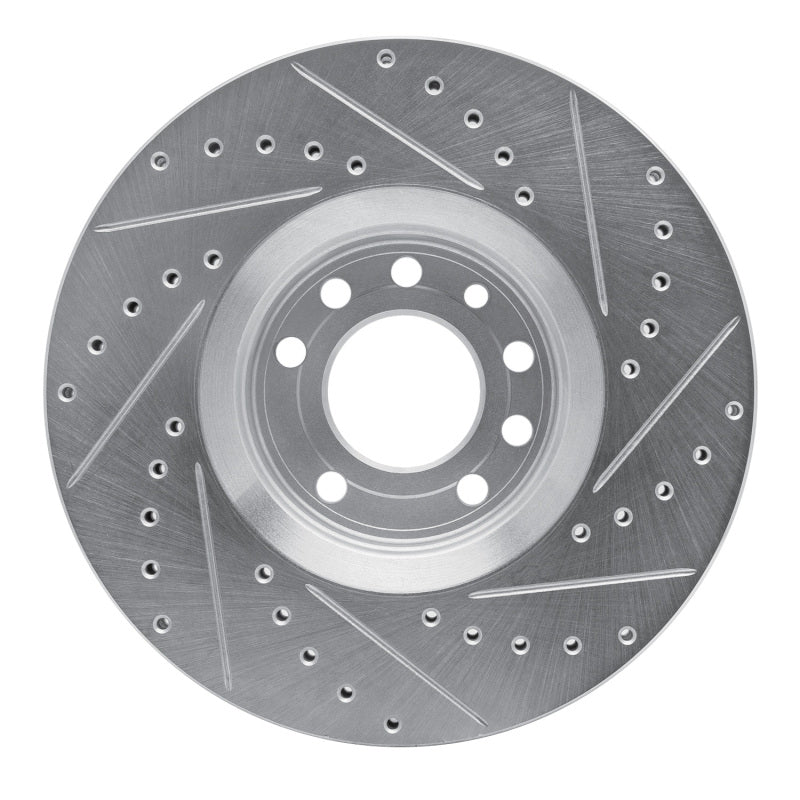 R1 Concepts R1 03-11 Cadillac BLS (Mexico) Front Left Drilled & Slotted Silver Brake Rotor