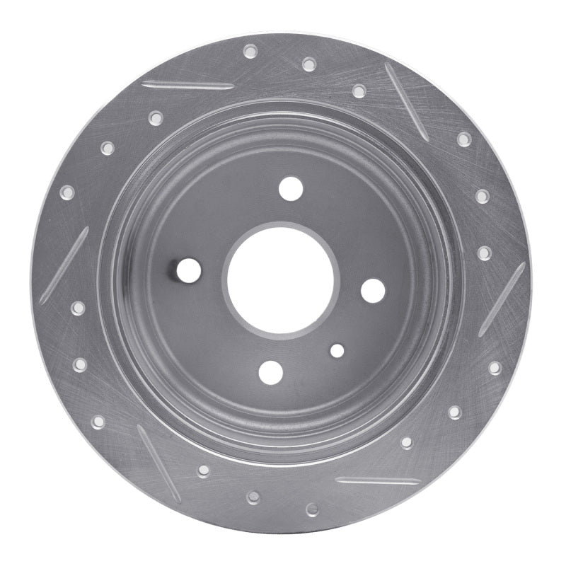 R1 Concepts R1 99-02 Daewoo Nubira Rear Left Drilled & Slotted Silver Brake Rotor