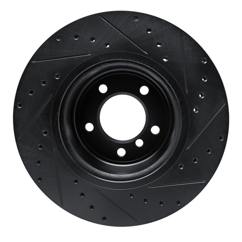 R1 Concepts R1 09-16 BMW Z4 Front Left Drilled & Slotted Black Brake Rotor