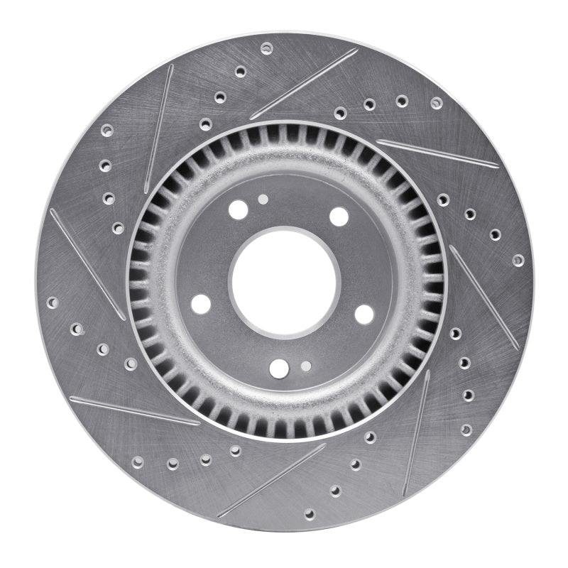 R1 Concepts R1 11-25 Hyundai SONATA Front Right Drilled & Slotted Silver Brake Rotor