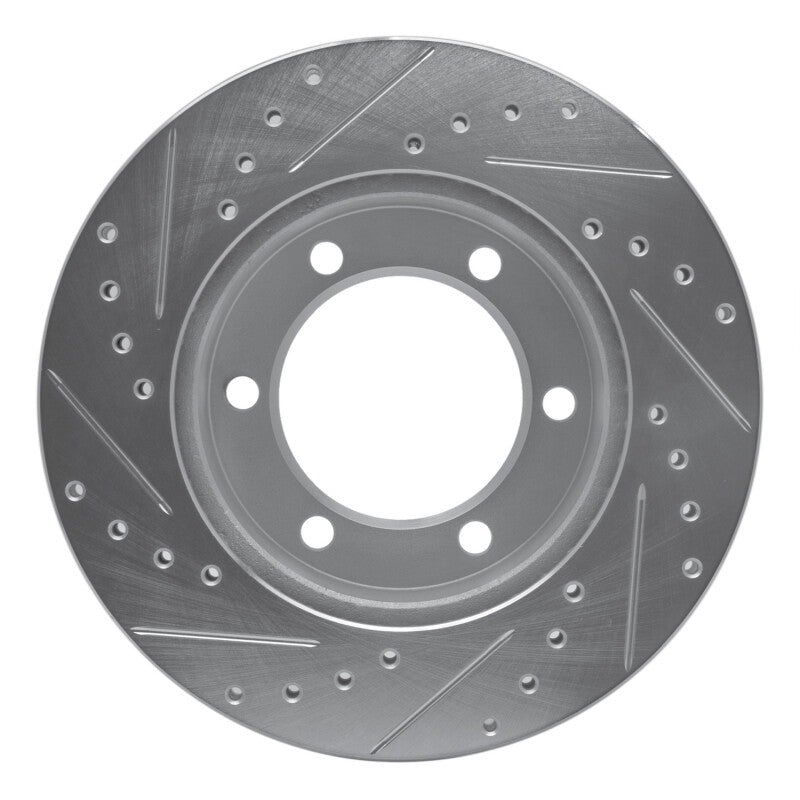 R1 Concepts R1 95-04 Toyota 4Runner Front Right Drilled & Slotted Silver Brake Rotor