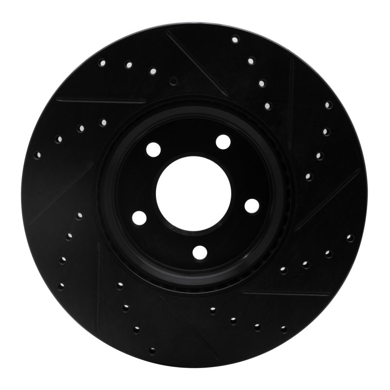 R1 Concepts R1 07-13 Mazda 3 Front Left Drilled & Slotted Black Brake Rotor