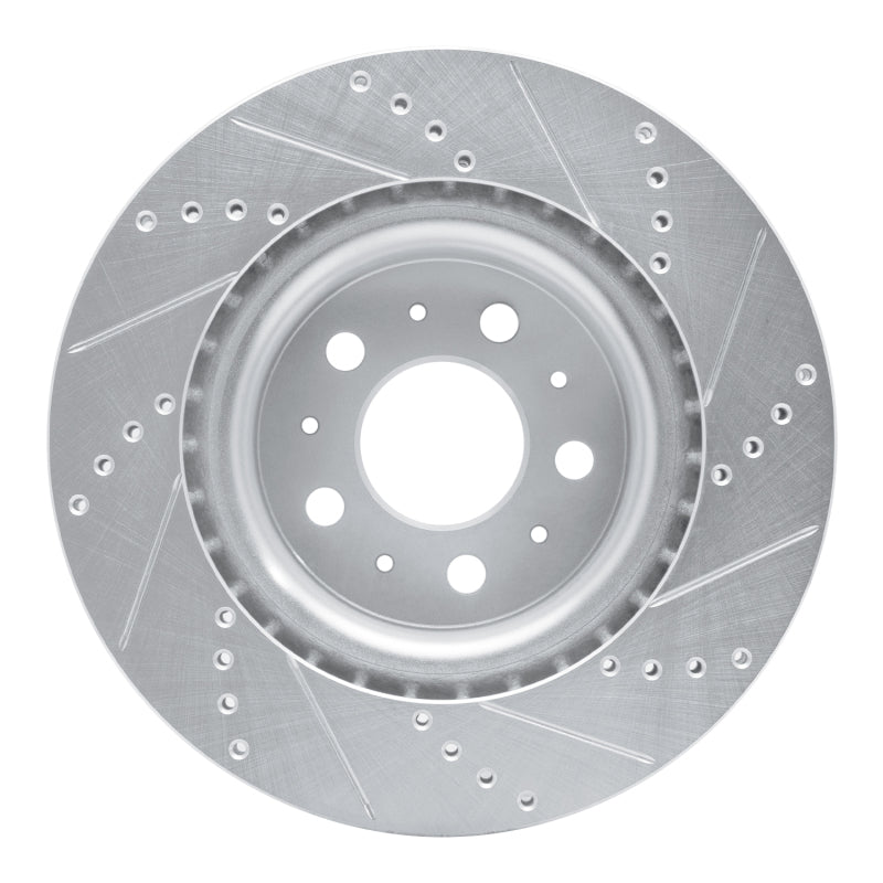 R1 Concepts R1 17-25 Tesla Model 3 Front Left Drilled & Slotted Silver Brake Rotor