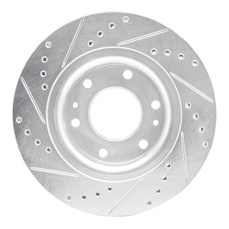 R1 Concepts R1 06-09 Buick Rainier Front Right Drilled & Slotted Silver Brake Rotor