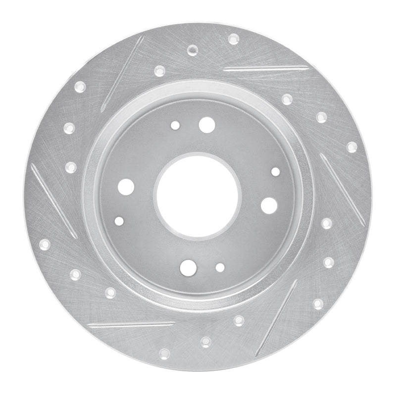 R1 Concepts R1 92-94 Acura Vigor Rear Right Drilled & Slotted Silver Brake Rotor