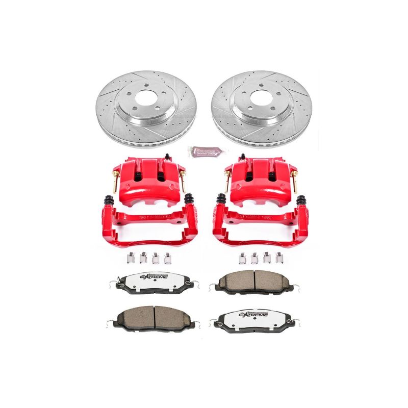 PowerStop Power Stop 11-14 Ford Mustang Front Z26 Street Warrior Brake Kit w/Calipers