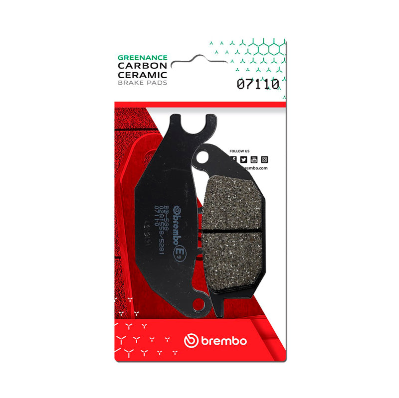 Brembo Powersports Brembo Malaguti Spectre/Yamaha Tricity Carbon Ceramic Brake Pad - Rear
