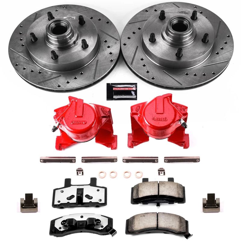 PowerStop Power Stop 87-93 Ford F-150 Front Z36 Truck & Tow Kit w/Cals