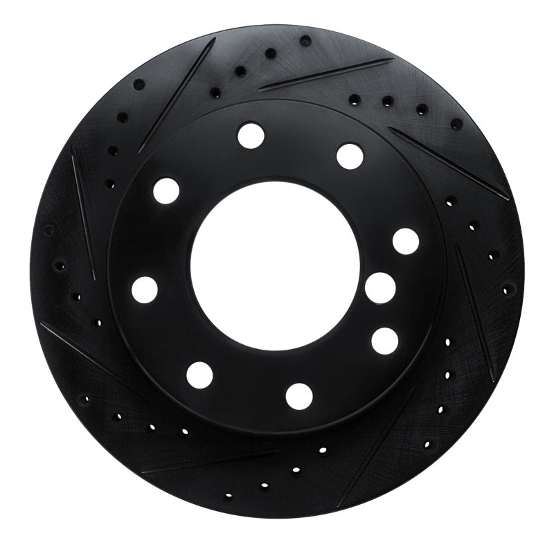 R1 Concepts R1 75-79 Dodge W200 Front Left Drilled & Slotted Black Brake Rotor