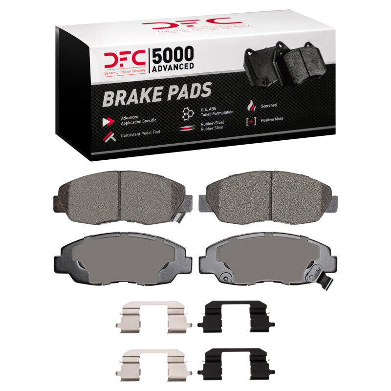 DFC 98-02 Honda Accord Sedan Front 5000 Advanced Ceramic Brake Pads and Hardware Kit