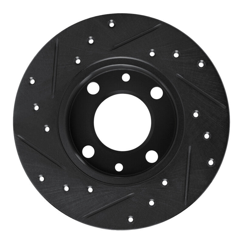 R1 Concepts R1 66-92 Bertone X-1/9 Rear Right Front Right Drilled & Slotted Black Brake Rotor